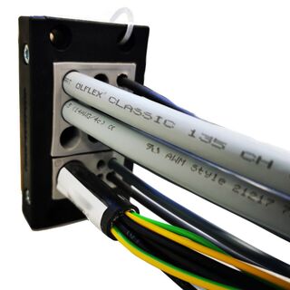 Customized cable tree with enclosure entries